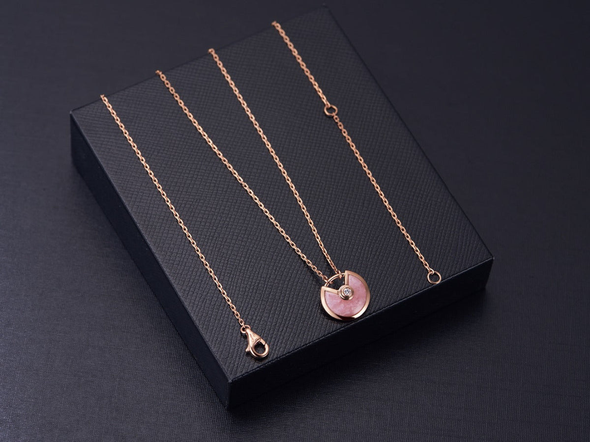 ¡®Veyra Jewelry¡¯AMULETTE ROSE GOLD PINK MOP NECKLACE