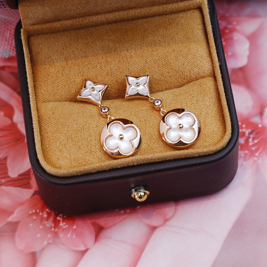 ¡®Veyra Jewelry¡¯STAR AND SUN PINK GOLD MOP DROP EARRINGS