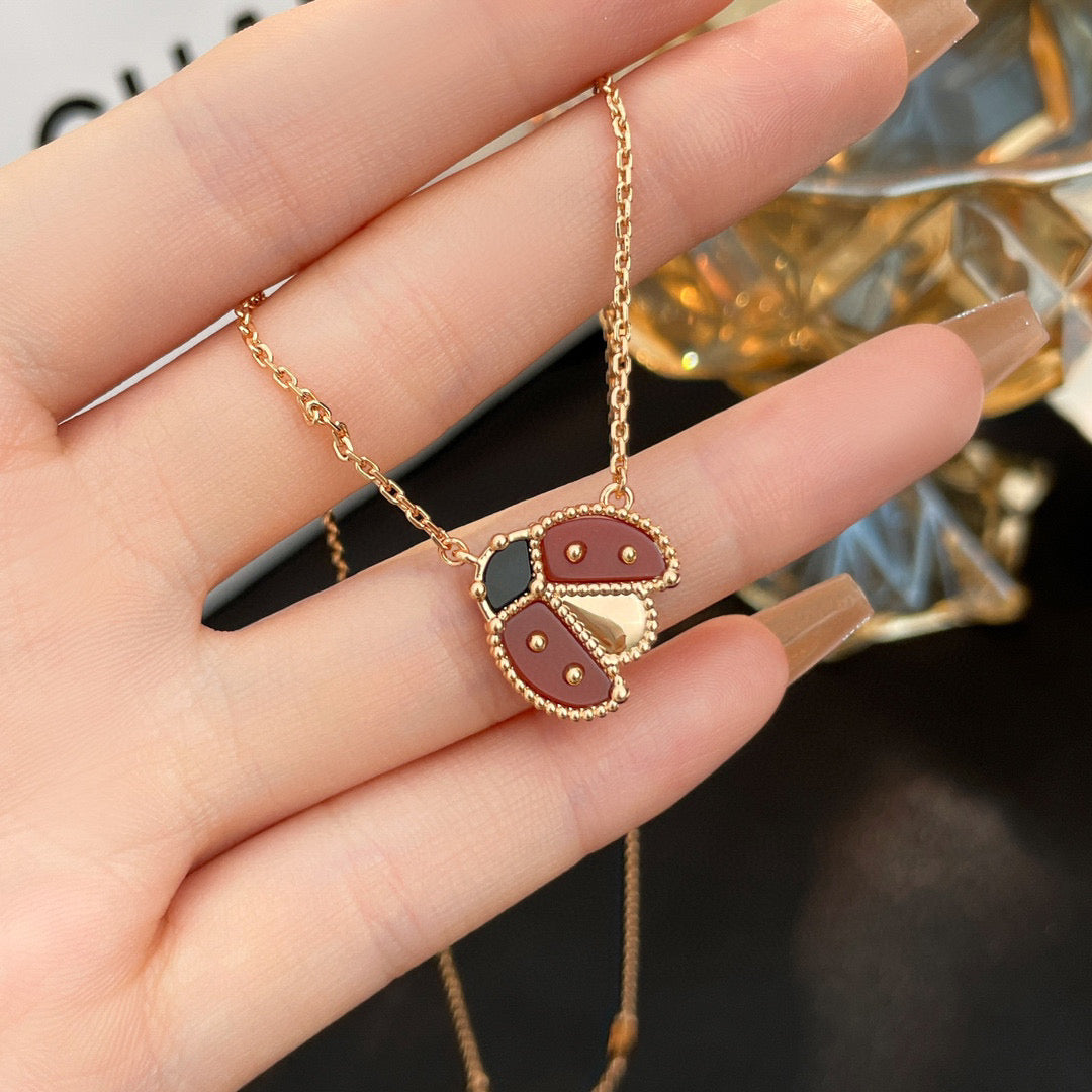 ¡®Veyra Jewelry¡¯LUCKY CARNELIANS LADYBUG NECKLACE