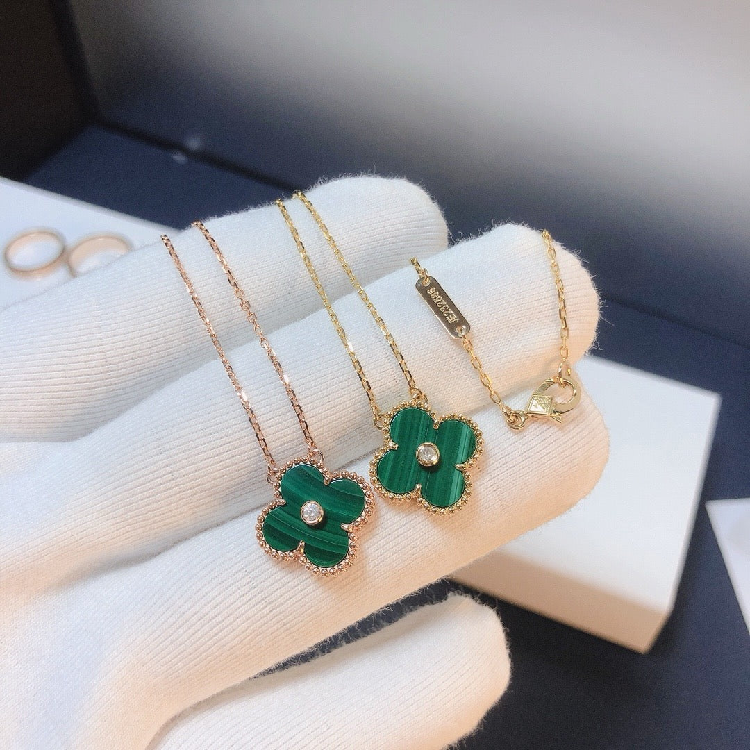¡®Veyra Jewelry¡¯CLOVER 15MM DIAMOND TURQUOISE NECKLACE