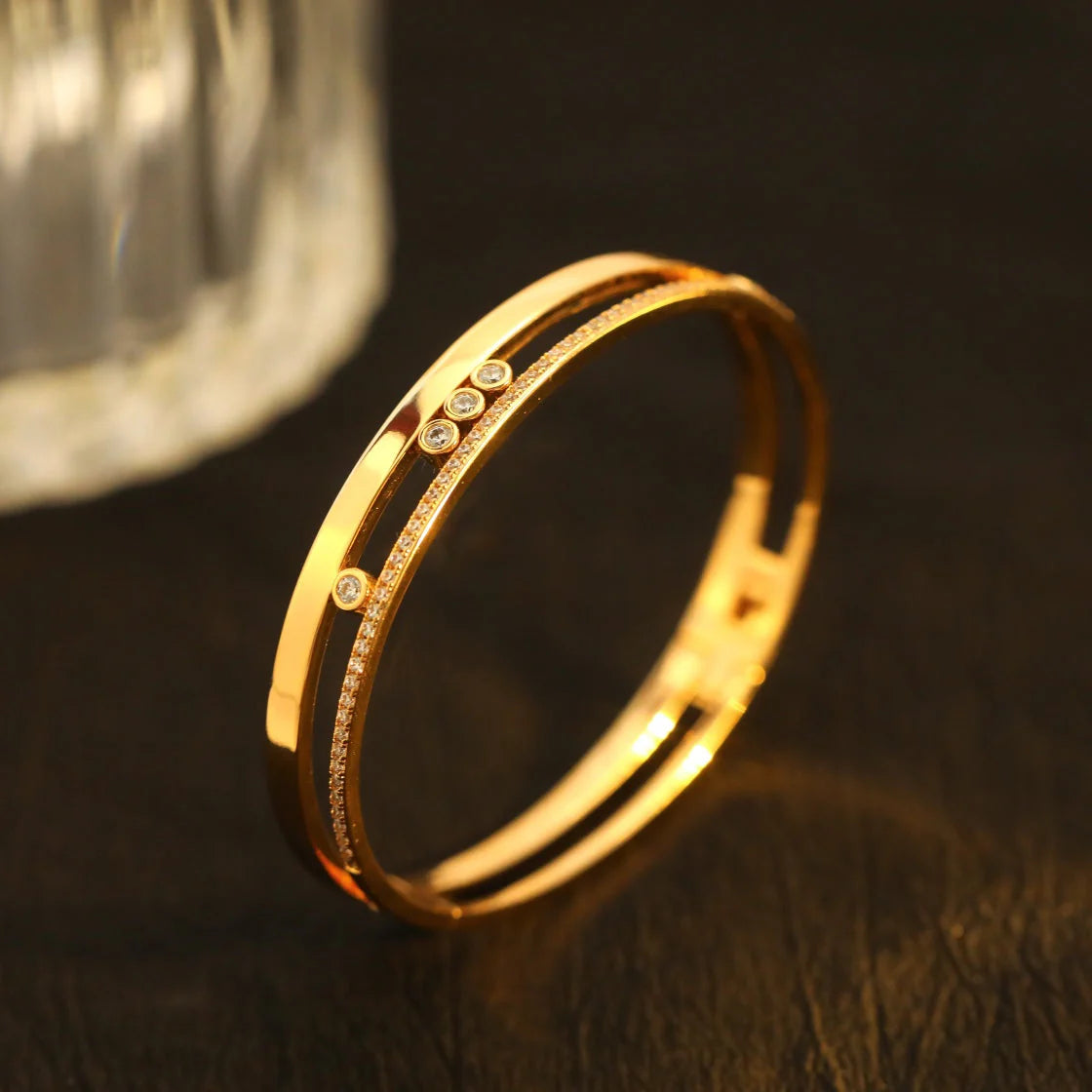 [Veyra Jewelry]Move Romane Diamond Bangle Bracelet