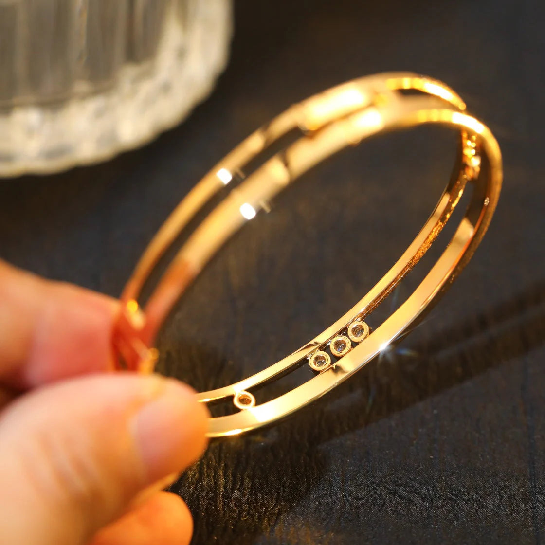 [Veyra Jewelry]Move Romane Diamond Bangle Bracelet
