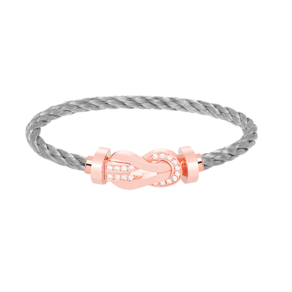 ¡®Veyra Jewelry¡¯CHANCE LARGE 8 FIGURE BUCKLE HALF DIAMOND BRACELET ROSE GOLD
