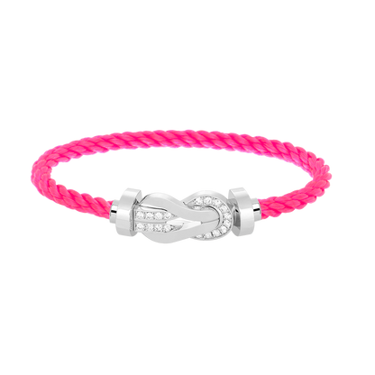 ¡®Veyra Jewelry¡¯CHANCE LARGE 8 FIGURE BUCKLE HALF DIAMOND BRACELET SILVER