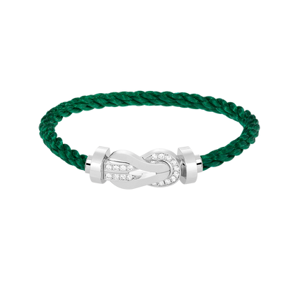 ¡®Veyra Jewelry¡¯CHANCE LARGE 8 FIGURE BUCKLE HALF DIAMOND BRACELET SILVER