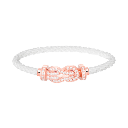 ¡®Veyra Jewelry¡¯CHANCE LARGE 8 FIGURE BUCKLE FULL DIAMOND BRACELET ROSE GOLD