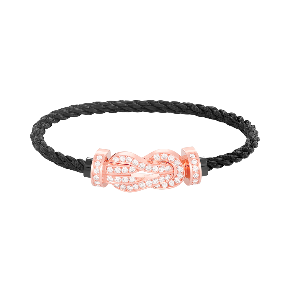 ¡®Veyra Jewelry¡¯CHANCE LARGE 8 FIGURE BUCKLE FULL DIAMOND BRACELET ROSE GOLD