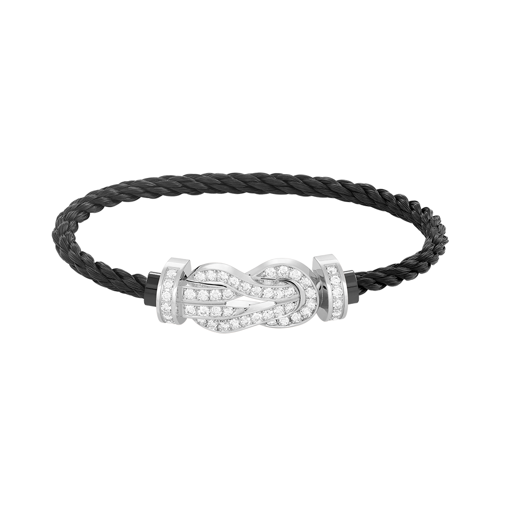 ¡®Veyra Jewelry¡¯CHANCE LARGE 8 FIGURE BUCKLE FULL DIAMOND BRACELET SILVER