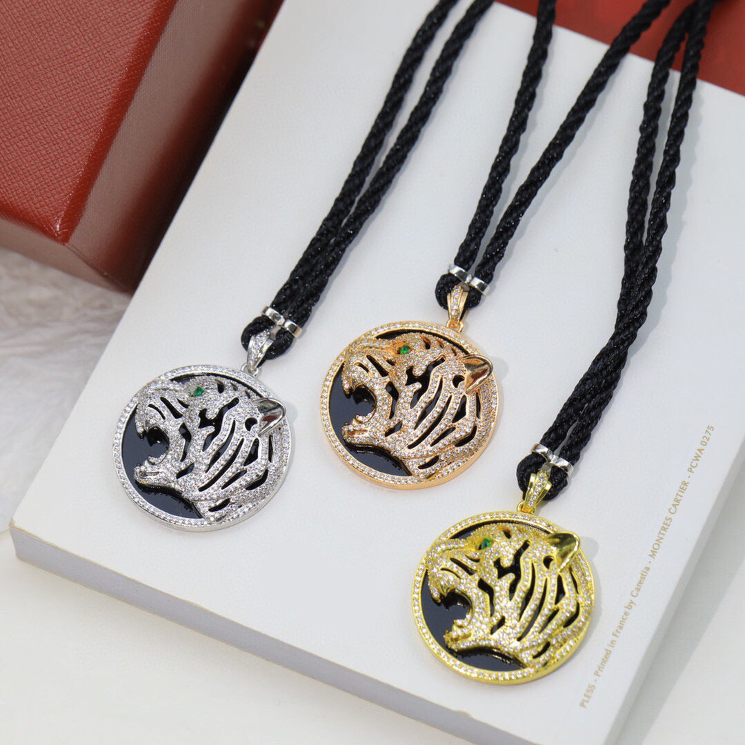 ¡®Veyra Jewelry¡ Openwork Tiger Cord Pendant Necklace