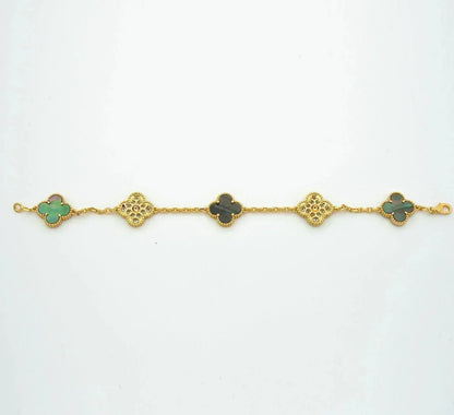 [Veyra Jewelry]New CLOVER 5 MOTIF GRAY MOP BRACELET COLLECTION