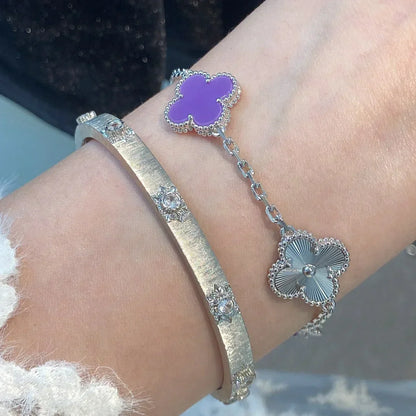 [Veyra Jewelry]New  CLOVER 5 MOTIF VIOLET BRACELET COLLECTION