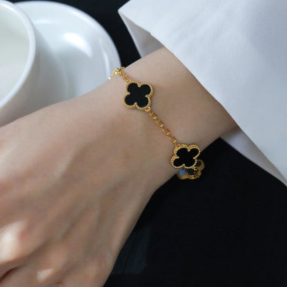 [Veyra Jewelry]New CLOVER 5 MOTIF ONYXS BRACELET COLLECTION