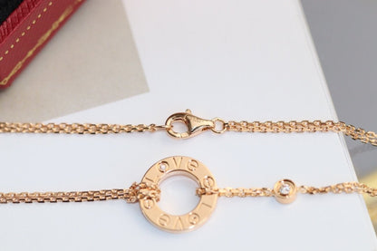 ¡®Veyra Jewelry¡¯LOVE NECKLACE ADJUSTABLE ROSE GOLD 2 DIAMOND