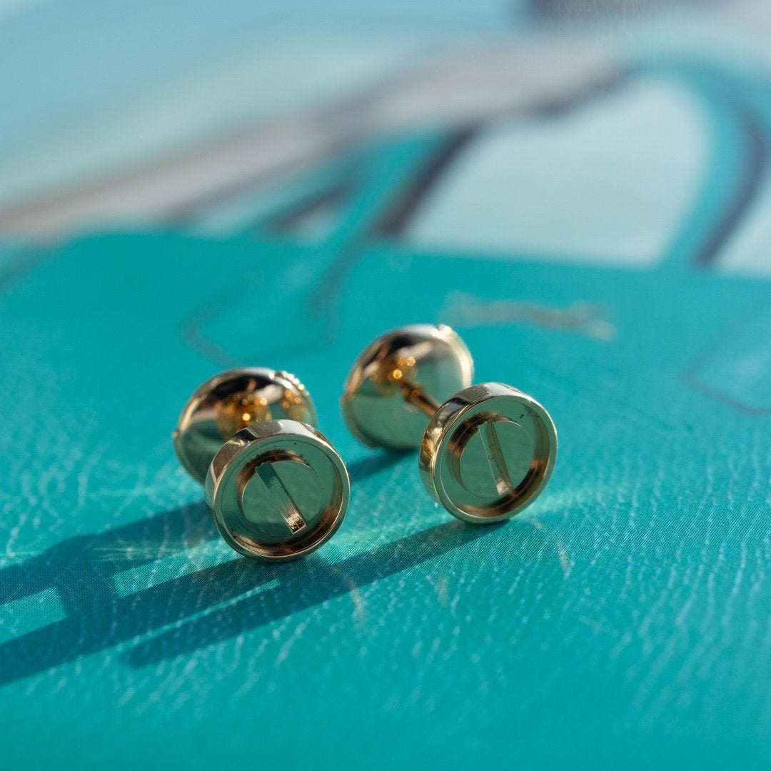 ¡®Veyra Jewelry¡¯LOVE EARRINGS PINK GOLD 10MM