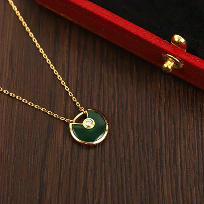 ¡®Veyra Jewelry¡¯AMULETTE GOLD MALACHITE NECKLACE