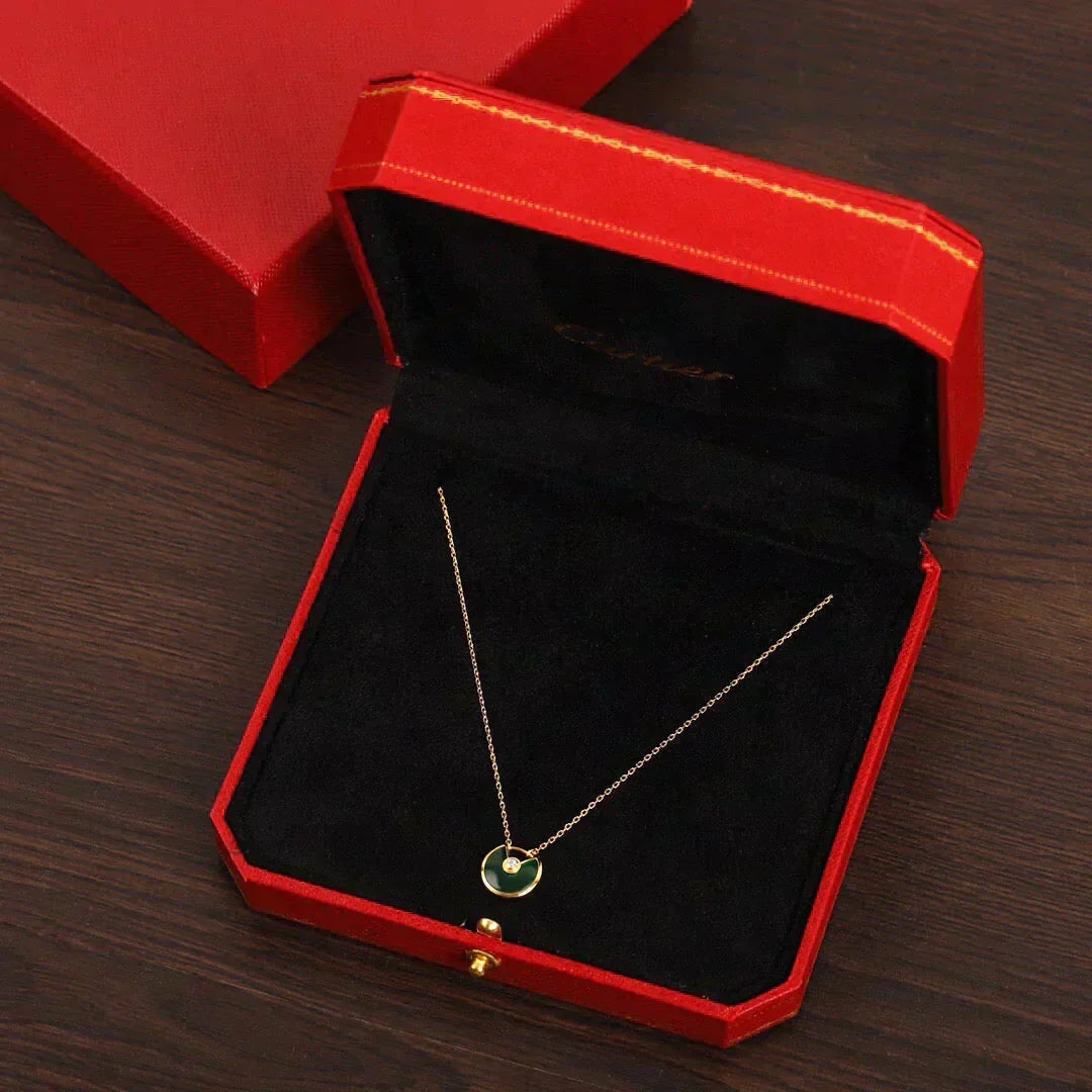 ¡®Veyra Jewelry¡¯AMULETTE GOLD MALACHITE NECKLACE