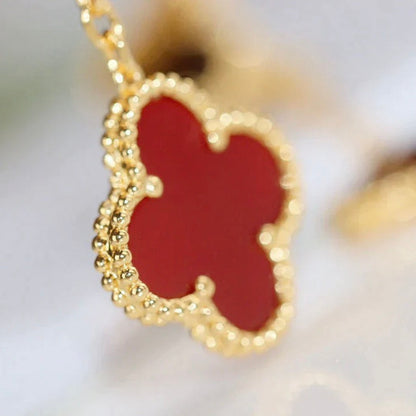 ¡®Veyra Jewelry¡¯CLOVER  2 MOTIF  TIGER EYE CARNELIAN EARRINGS