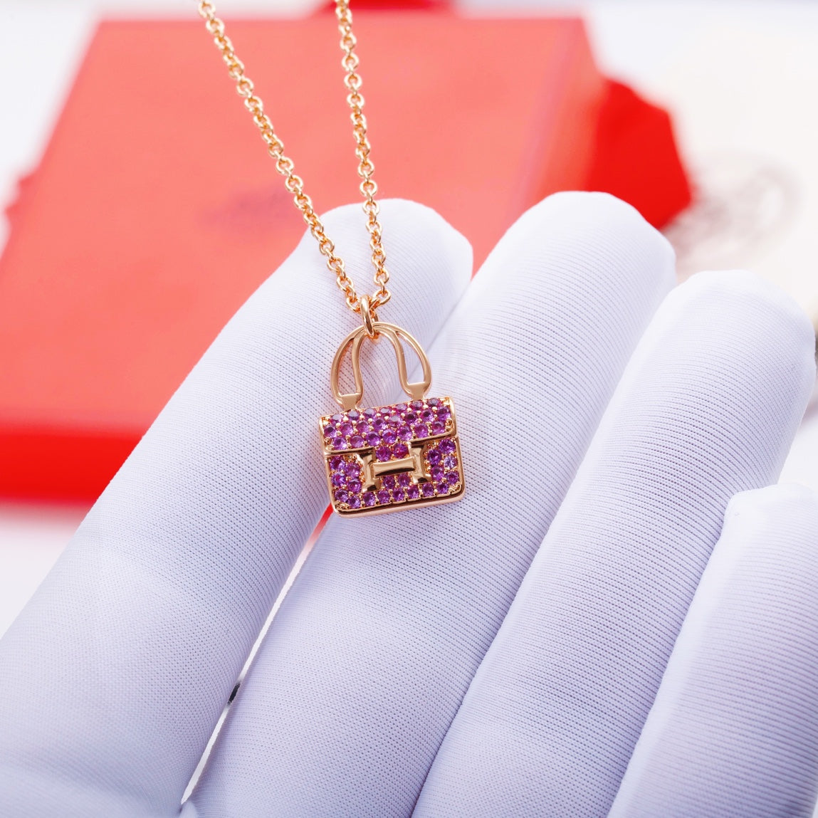 ¡®Veyra Jewelry¡¯CONSTANCE PEDANT PURPLE DIAMOND NECKLACE