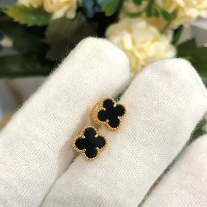¡®Veyra Jewelry¡¯CLOVER MINI 9.5MM BLACK MOP EARRINGS