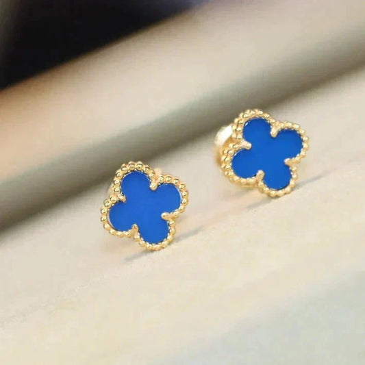 ¡®Veyra Jewelry¡¯CLOVER MINI 9.5MM TURQUOISE EARRINGS