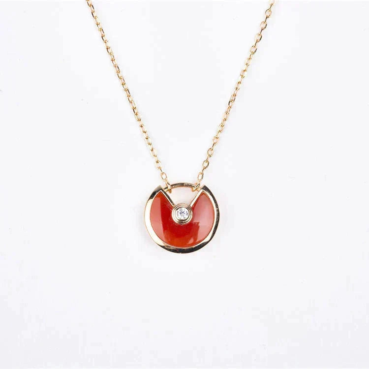 ¡®Veyra Jewelry¡¯AMULETTE GOLD CARNELIAN ONYX NECKLACE