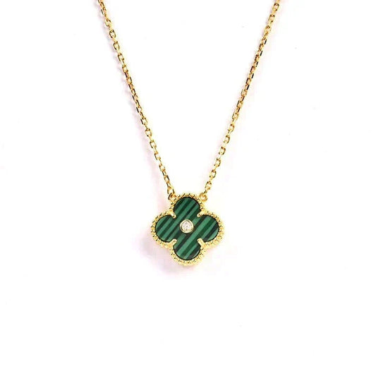 ¡®Veyra Jewelry¡¯CLOVER 15MM DIAMOND TURQUOISE NECKLACE