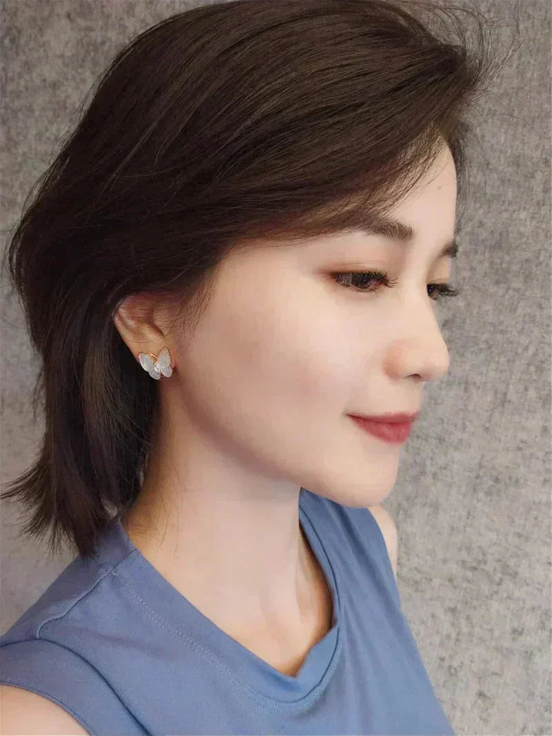 ¡®Veyra Jewelry¡¯BUTTERFLY MOP DIAMOND EARRINGS