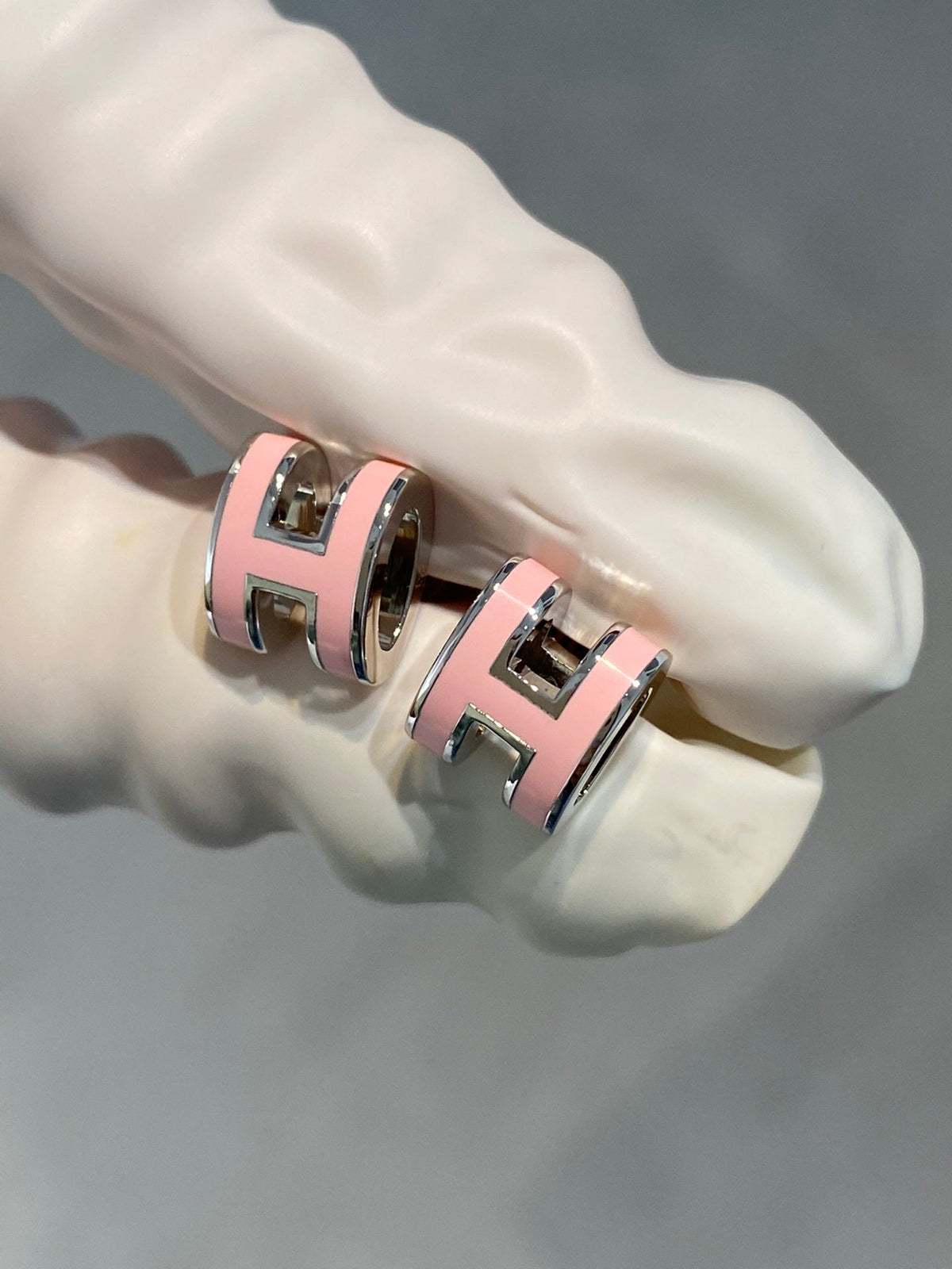 ¡®Veyra Jewelry¡¯MINI POP H SILVER EARRINGS PINK