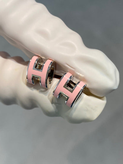 ¡®Veyra Jewelry¡¯MINI POP H SILVER EARRINGS PINK