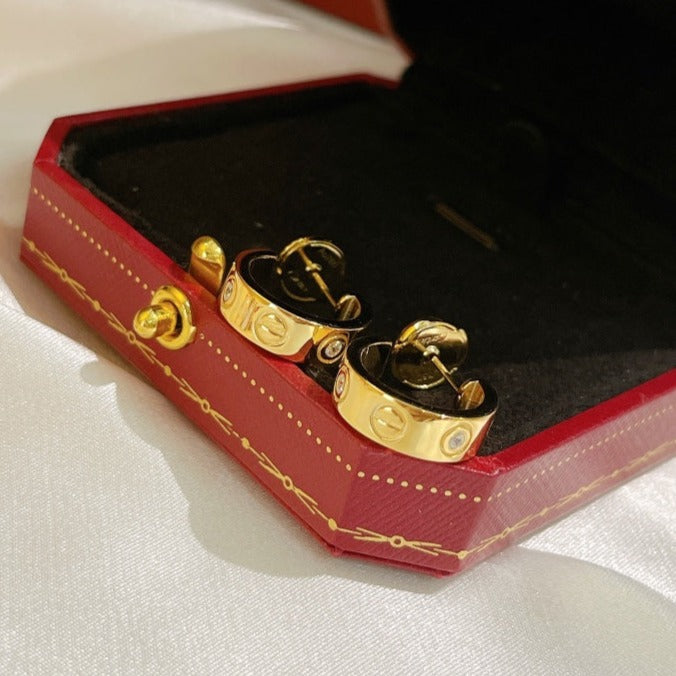 ¡®Veyra Jewelry¡¯LOVE EARRINGS 5.7MM 2 DIAMONDS