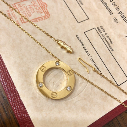 ¡®Veyra Jewelry¡¯LOVE NECKLACE 16MM 3 DIAMONDS