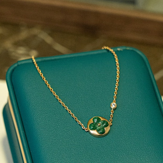 ¡®Veyra Jewelry¡¯SUN MALACHITE 1 DIAMOND PINK GOLD BRACELET