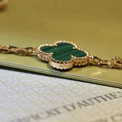 [Veyra Jewelry]New  CLOVER 5 MOTIF MALACHITE BRACELET COLLECTION