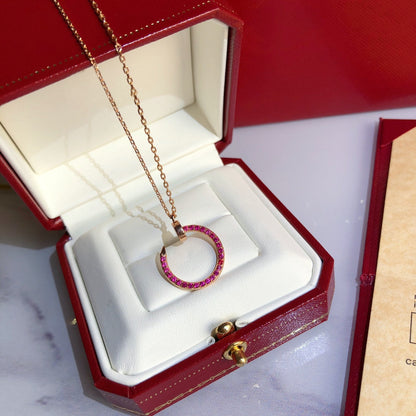 ¡®Veyra Jewelry¡¯JUSTE NECKLACE GOLD RED DIAMONDS