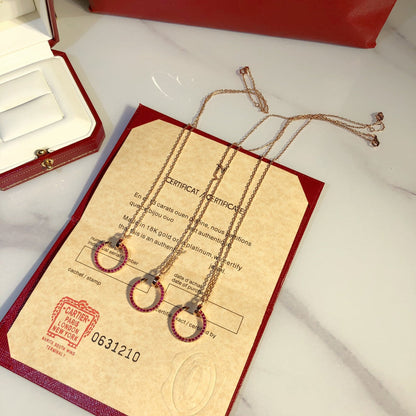 ¡®Veyra Jewelry¡¯JUSTE NECKLACE GOLD RED DIAMONDS