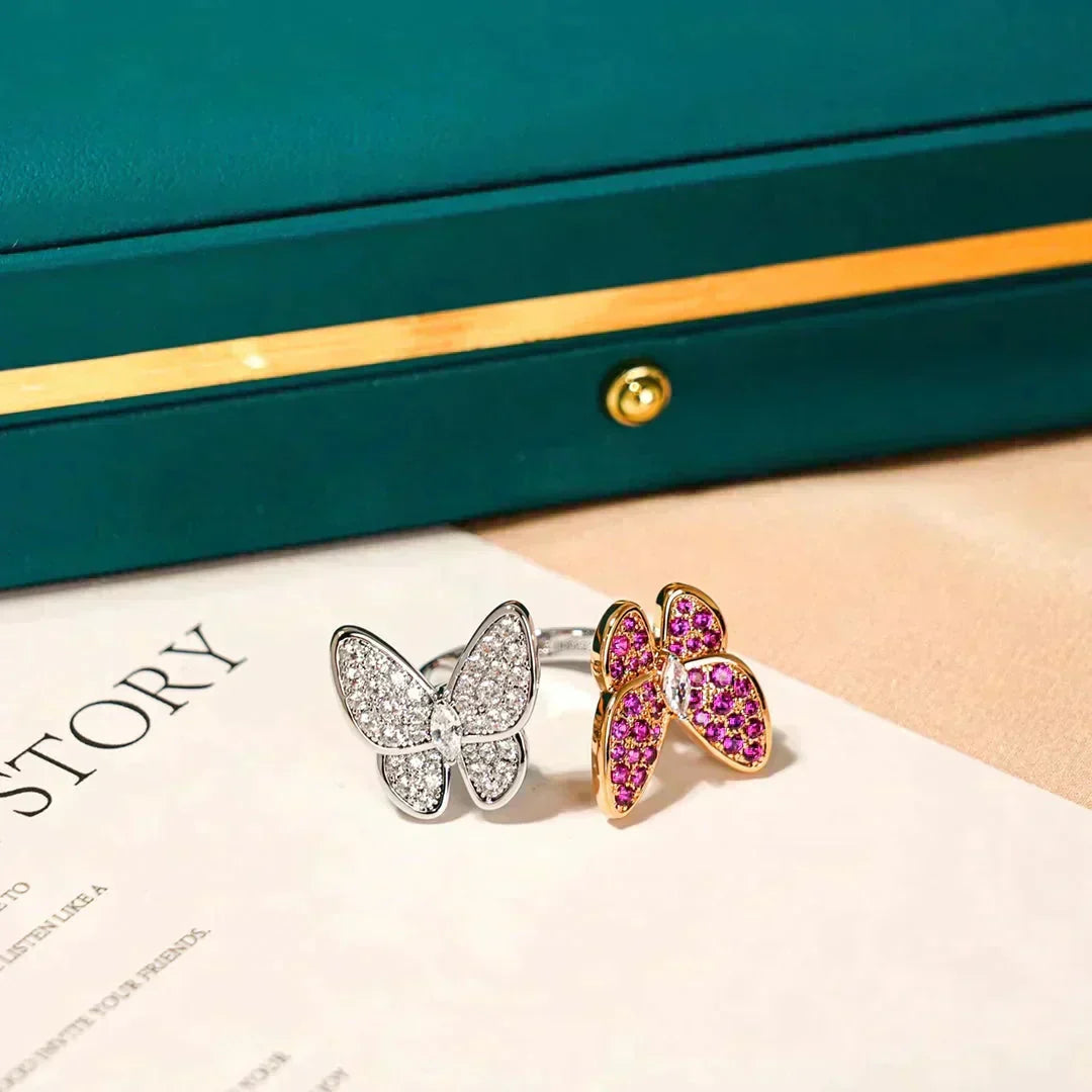 ¡®Veyra Jewelry¡¯TWIN BUTTERFLY DIAMOND RING