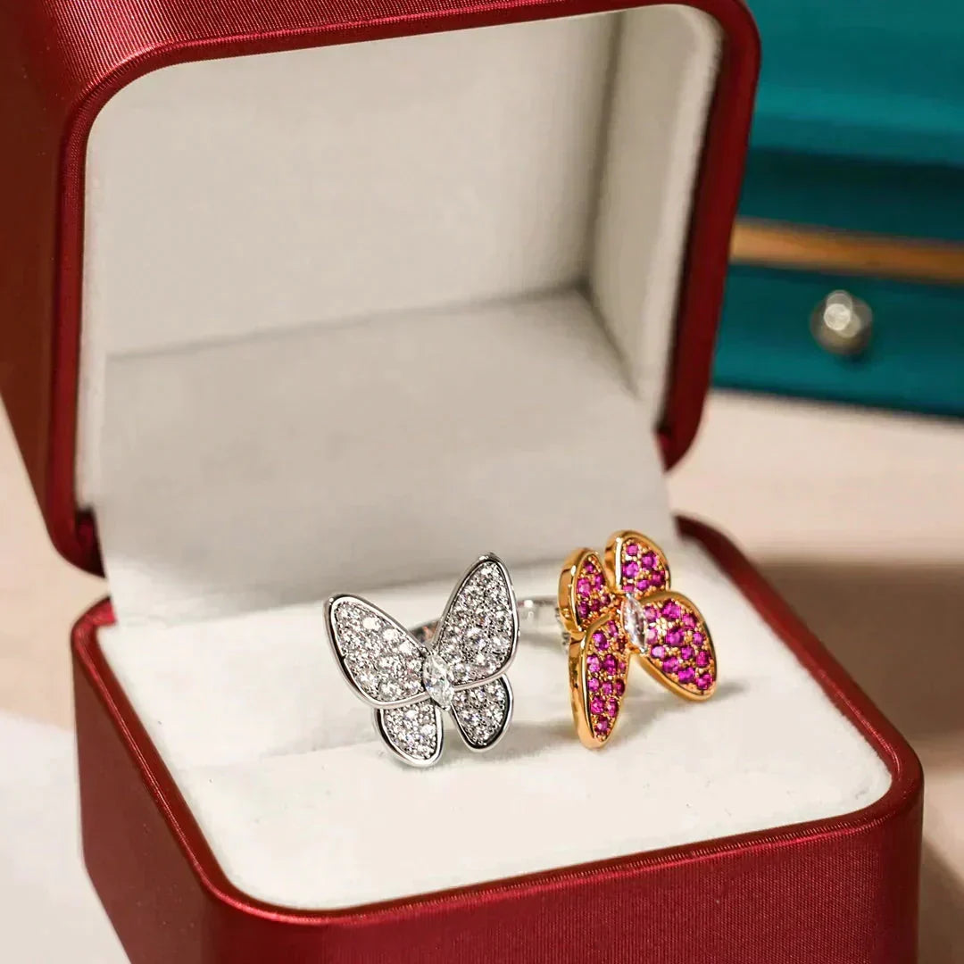 ¡®Veyra Jewelry¡¯TWIN BUTTERFLY DIAMOND RING
