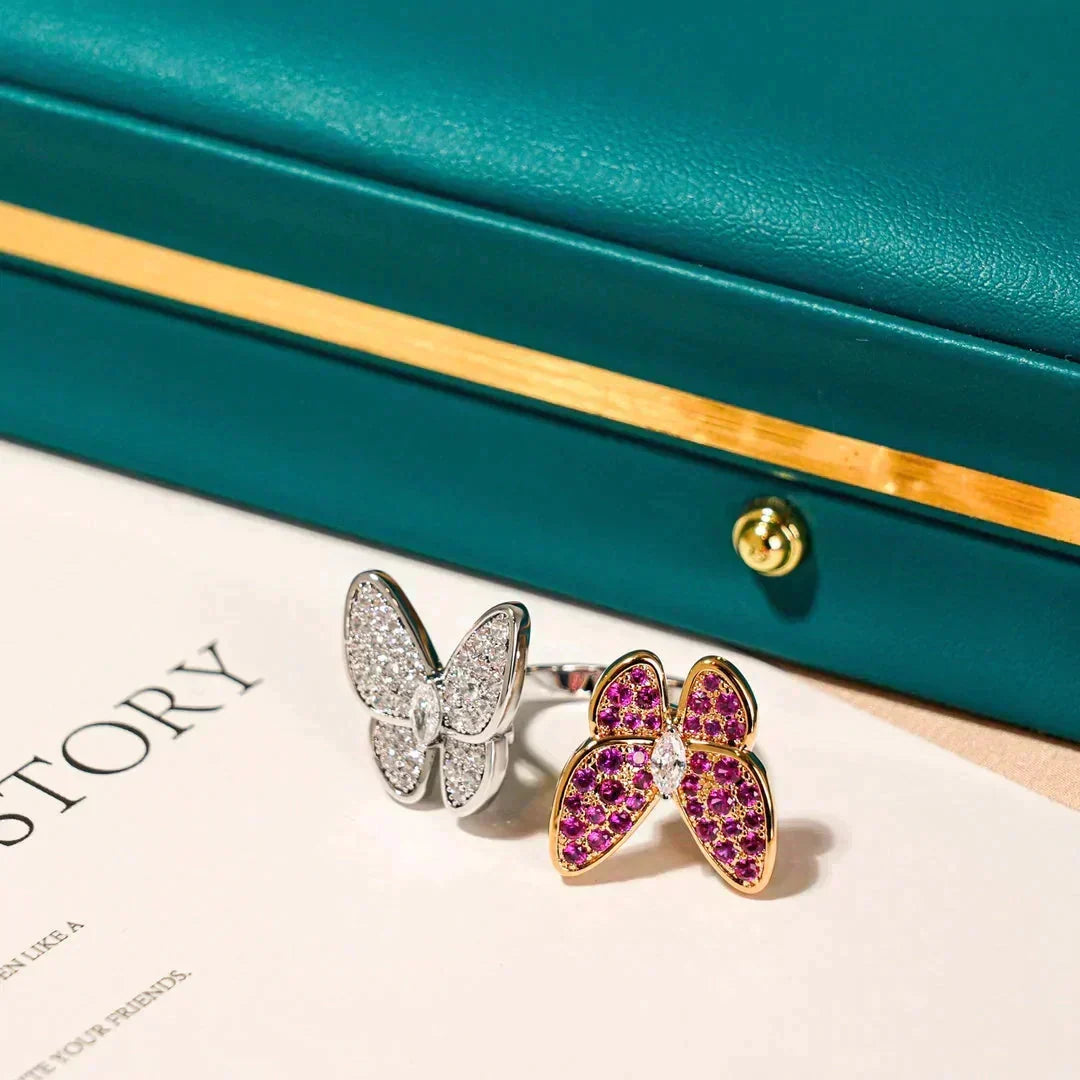 ¡®Veyra Jewelry¡¯TWIN BUTTERFLY DIAMOND RING