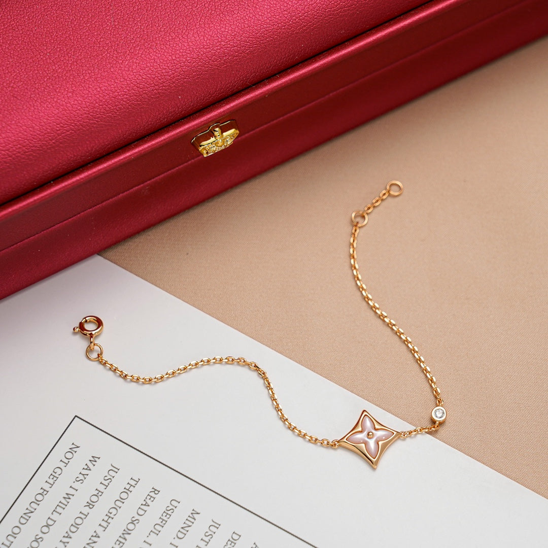 ¡®Veyra Jewelry¡¯STAR 1 DIAMOND PINK GOLD BRACELET