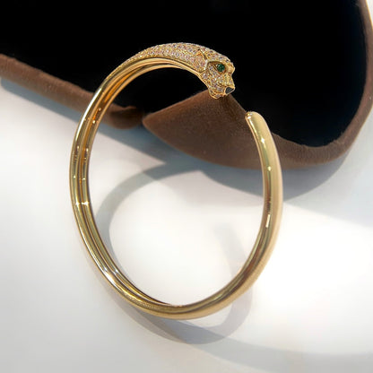 ¡®Veyra Jewelry¡¯PANTHERE GOLD DIAMOND OPEN BRACELET