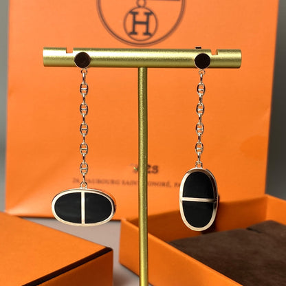 ¡®Veyra Jewelry¡¯CHAINE VERSO BLACK CERAMIC EARRINGS