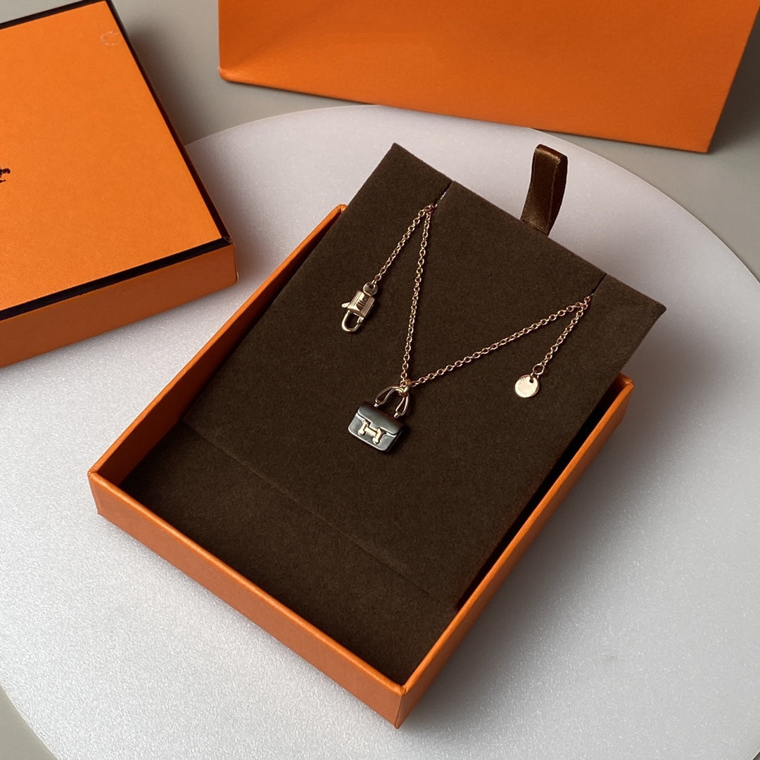 ¡®Veyra Jewelry¡¯CONSTANCE BLACK PEDANT PINK GOLD NECKLACE