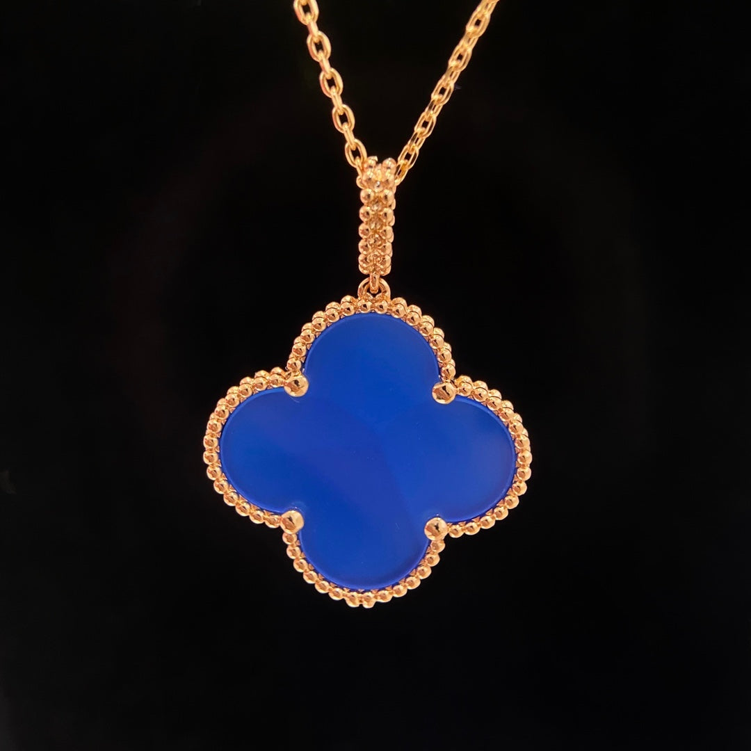 ¡®Veyra Jewelry¡¯CLOVER 25MM NECKLACE TURQUOISE ROSE GOLD
