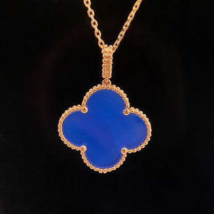 ¡®Veyra Jewelry¡¯CLOVER 25MM NECKLACE TURQUOISE ROSE GOLD