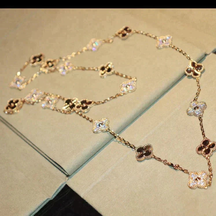 ¡®Veyra Jewelry¡¯CLOVER 20 MOTIFS LASER DIAMOND NECKLACE