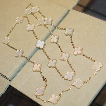 ¡®Veyra Jewelry¡¯CLOVER 20 MOTIFS WHITE MOP NECKLACE