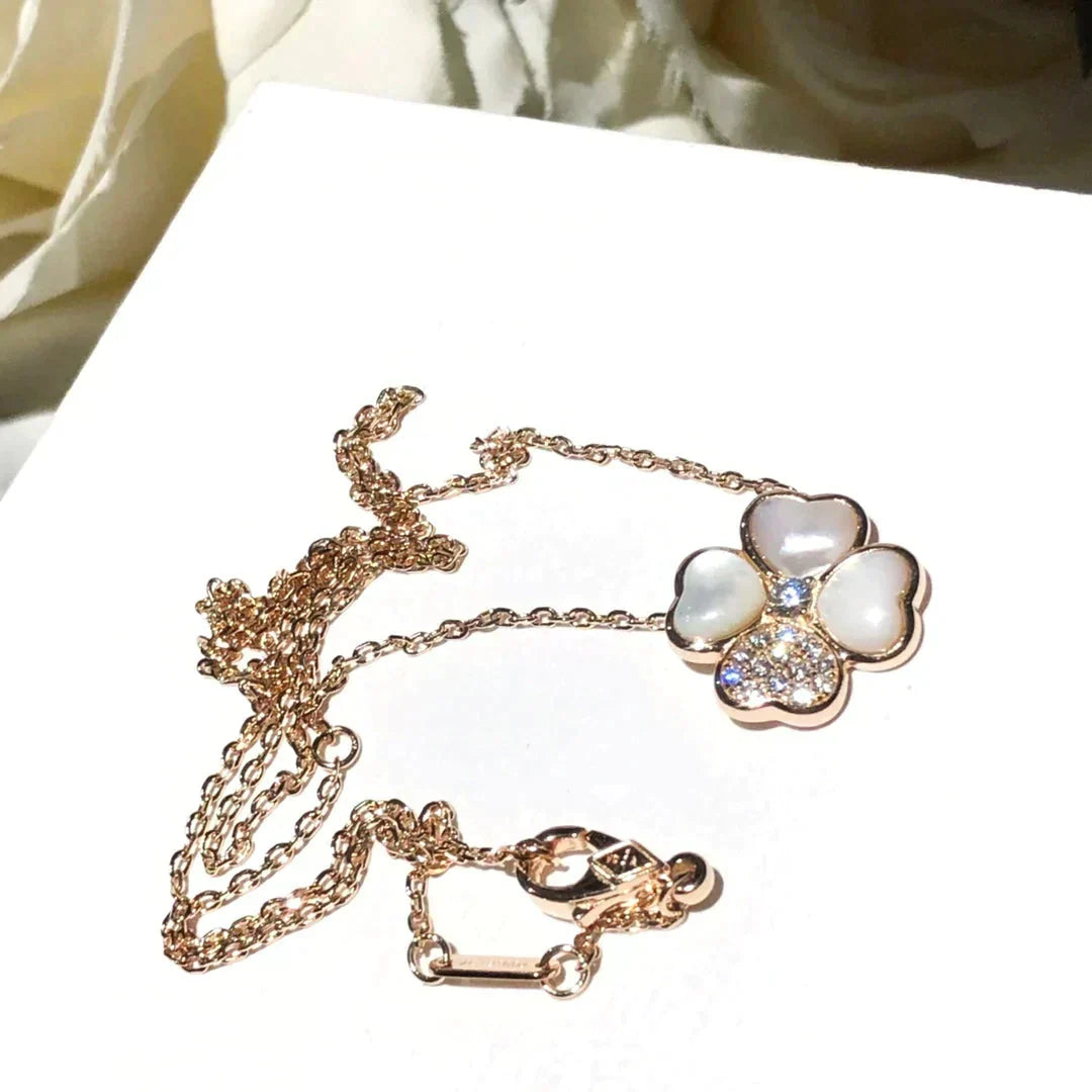 ¡®Veyra Jewelry¡¯CLOVER MOP DIAMOND ROSE GOLD NECKLACE