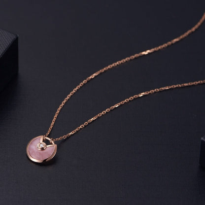 ¡®Veyra Jewelry¡¯AMULETTE ROSE GOLD PINK MOP NECKLACE