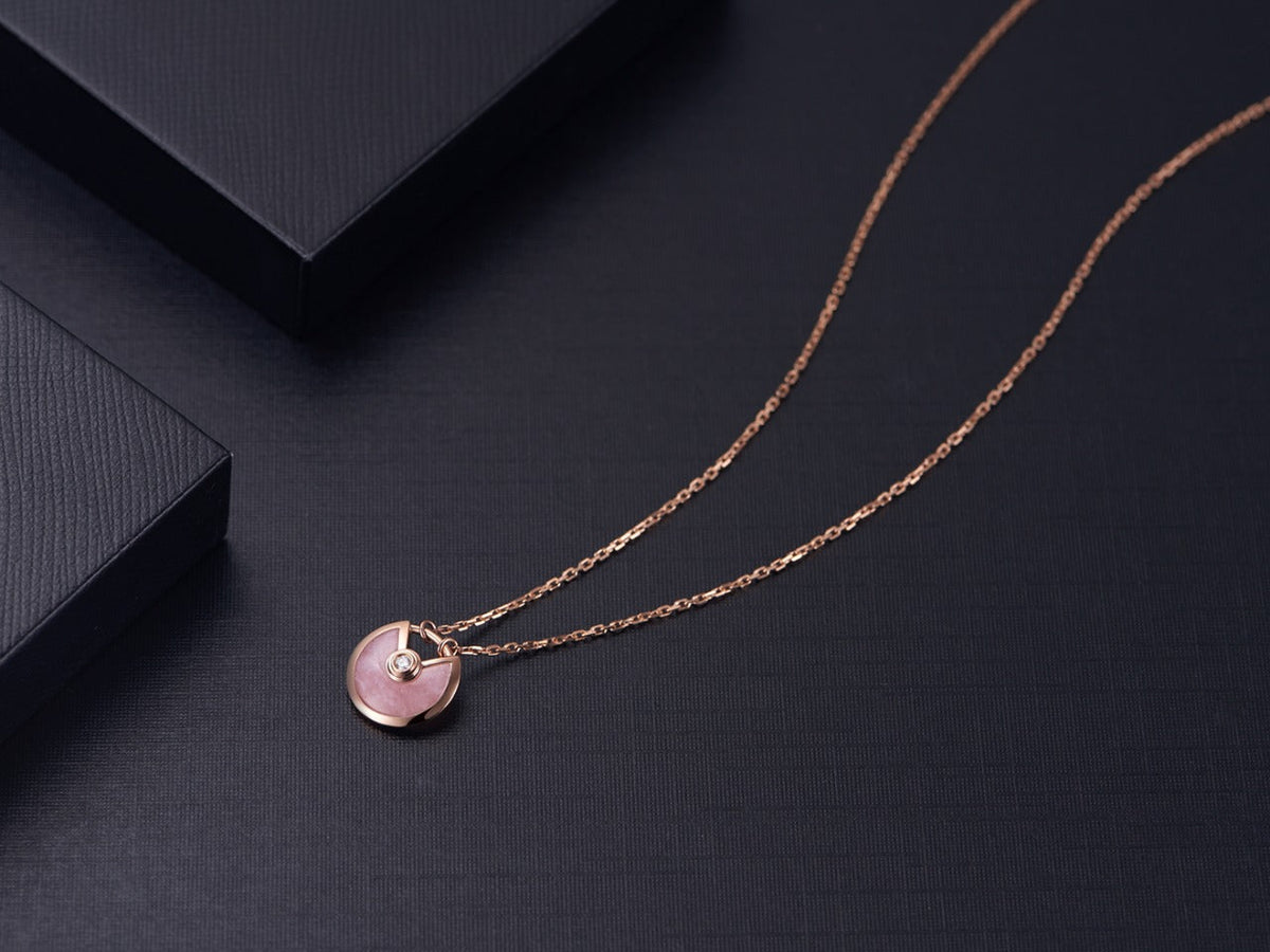 ¡®Veyra Jewelry¡¯AMULETTE ROSE GOLD PINK MOP NECKLACE