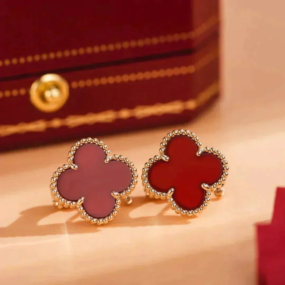 ¡®Veyra Jewelry¡¯CLOVER MEDIUM 1 MOTIFS CARNELIAN  EARRINGS